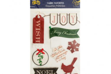Merry Christmas Self-Adhesive Fabric Favorites