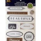 Colorable Family Love Canvas Stickers