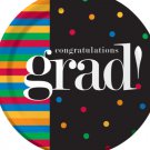 Grad U Made It Round Plates Set