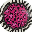 Pink Animal Print Birthday Plates