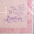 Pink Faithful Dove Baptism Lunch Napkins