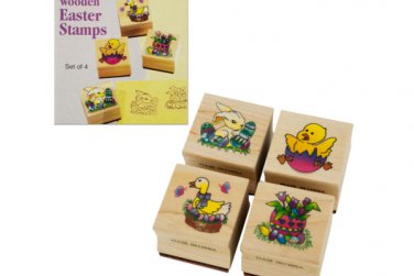 Wooden Easter Stamps Set
