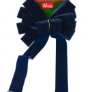 Navy Blue Velvet Door Ornament Bow