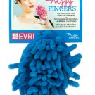 Blue Fuzzy Fingers Mini Microfiber Mitt