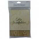 Gold Splendor invitations, pack of 8