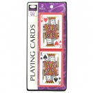 Plastic-coated playing cards, pack of 2 sets