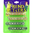 Circle barrettes, package of 4