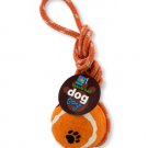 Dog Tennis Ball with Nylon Cord Toy