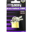 20 MM brass Padlock with keys