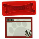 Dog biscuit cutter and recipe gift set