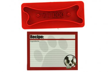 Dog biscuit cutter and recipe gift set