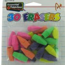 30-Pack of pencil-top erasers.