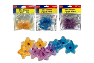 Star-shaped push pins