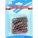 Striped paper clips, assorted colors