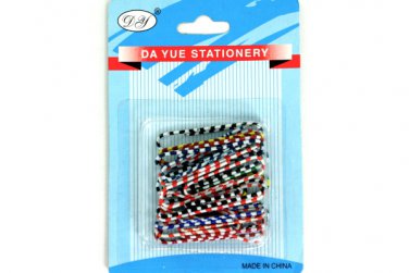Striped paper clips, assorted colors
