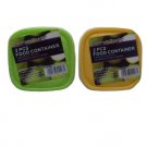Square storage containers, 2 pack
