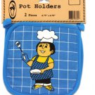 Pot holders, pack of 2, happy cook