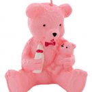 2.5 Inch x 3.5 Inch Pink Bear Candle