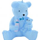 2.5 Inch x 3.5 Inch Blue Bear Candle