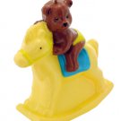 3.5 Inch x 4 Inch Bear On Rocking Horse Candle