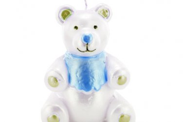 Blue Bear Candle