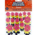 Foam Flowers Glitter Stickers