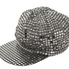 Silver Sequin News Boy Hat