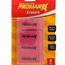 Pink Beveled Erasers Set