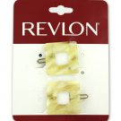 Square barrettes, pack of 2