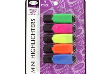 Mini highlighters, pack of 5