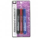 Permanent markers, pack of 3
