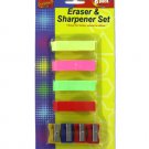 Eraser and sharpener set
