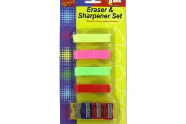 Eraser and sharpener set