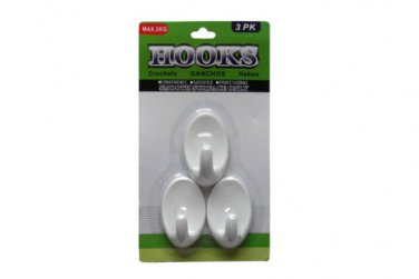 Plastic hooks, pack of 3