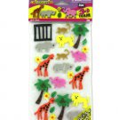 Zoo-themed 3-D foam stickers, pack of 25