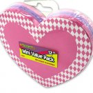 Foam heart sticker with checkered border