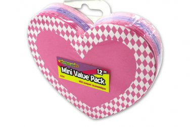 Foam heart sticker with checkered border