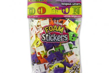 Religious alphabet foam stickers