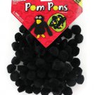 Black craft pom poms