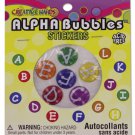 Alphabet colored bubble stickers