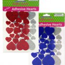 Glitter Foam Adhesive Hearts
