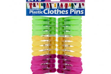 24pc plastic clothespins