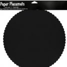 Scalloped Paper Placemats - Black