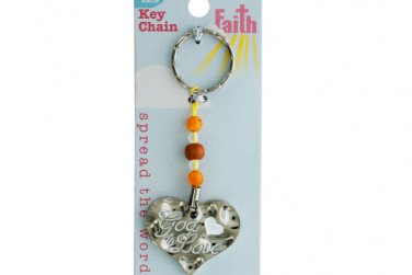 Religious Keychain with Beads