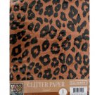 Leopard Print Glitter Paper