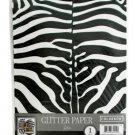 Zebra Print Glitter Paper