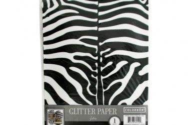 Zebra Print Glitter Paper