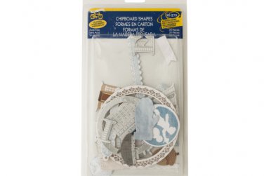 Winter Chipboard Shapes with Foil Accents