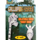Galloping Safari Inflatable Zebra Hobby Horse