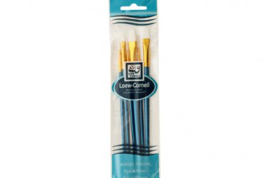 White Nylon Paint Brush Set